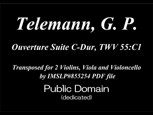 Telemann, G. P. _ Ouverture Suite C-Dur, TWV 55:C1 [Strings]