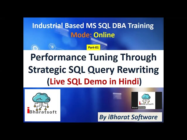 Easy Way Indexing Using Execution Plan (Live SQL Demo in Hindi) #sqldba #ibharatsoftware #index