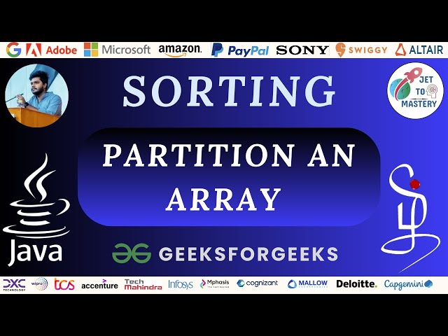 Partition an Array | Efficient Array Manipulation in Java || DSA || Tamil