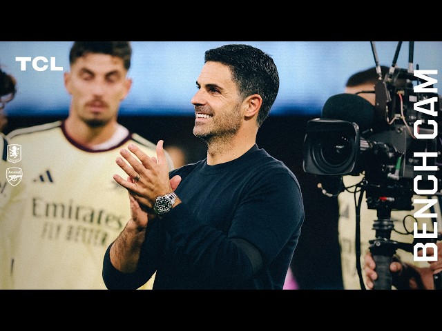 ARTETA REACTS TO SAKA WINNER 🎯 | Bench Cam | Aston Villa 0-1Arsenal | EPL