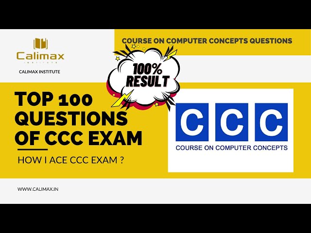 Top 100 Questions of CCC (Course On Computer Concepts)