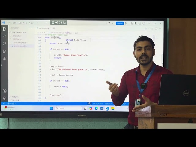 3.2 Simple Queue Using Linked List in C Enqueue, Dequeue & Display Operations