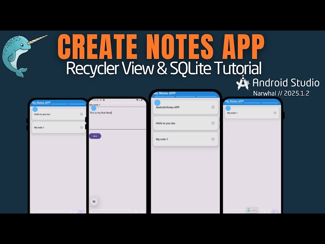 Build Notes App with RecyclerView & SQLite in Android Studio (Step-by-Step)