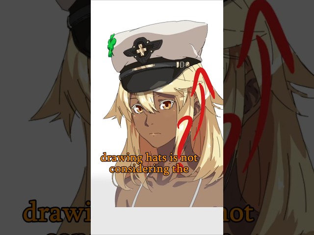 Mistake When Drawing Hats - Quick Art Tips #art #sketch #shorts #tutorial #drawingtutorial #anime