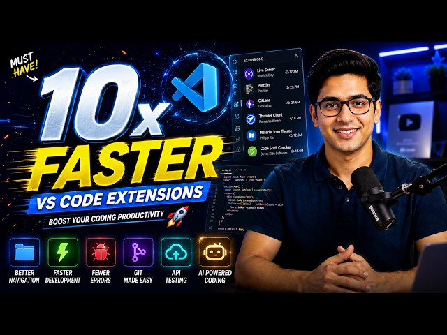 10 VS Code Extensions You NEED in 2026 | Code 10× Faster 🚀