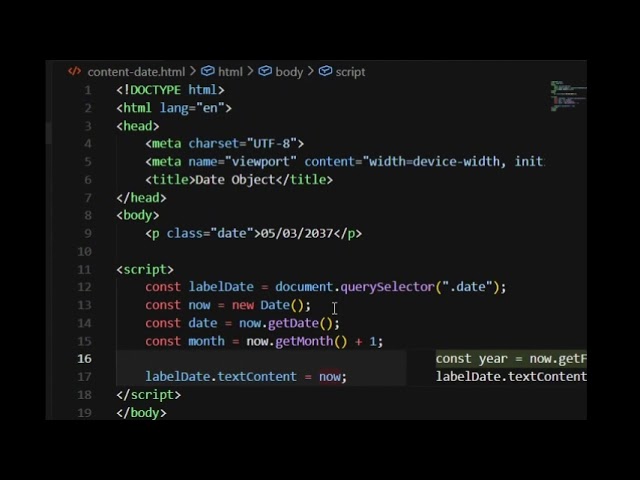 Basic Object Date