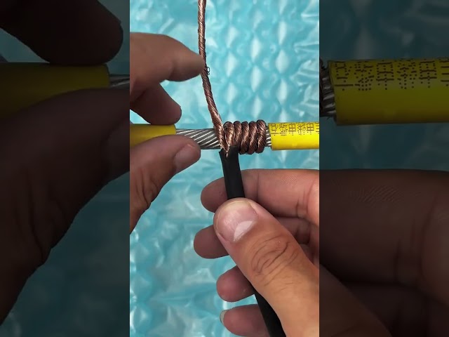 Pro Electrical Joint Method | How to Securely Wrap & Splice Heavy-Duty Copper Wire #copper #shorts