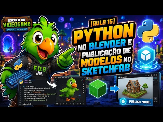 Python no Blender: Automação 3D para Games e Modelagem de NPC do Zero | Aula 15