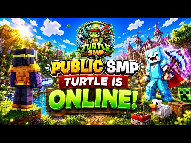 🐢New Best Public Survival Smp Server For Minecraft 🍿 | Java/Pe/Pojav | 24/7 Online | Free To Join 🌷