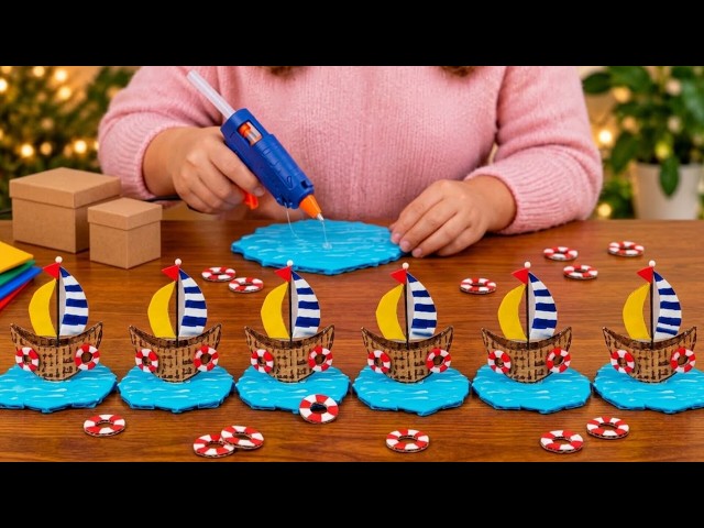 Turn Waste Into Art😱Easy HOT GLUE & CARDBOARD CRAFT TUTORIAL ♻️I make and  sell them💰