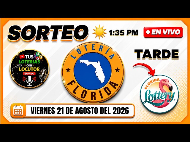 Florida Lottery Afternoon Drawing 1:35 PM LIVE Friday, August 21, 2026