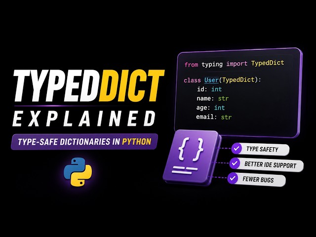 Stop Using Plain Dicts? Here’s Why TypedDict Matters