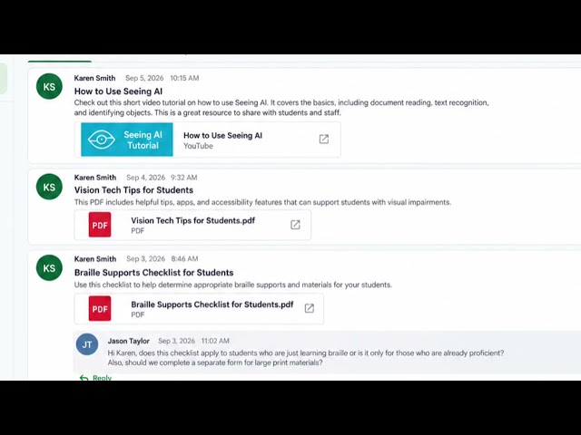 Vision Supports Google Classroom | Share resources with Teachers | #VisuallyImpaired 