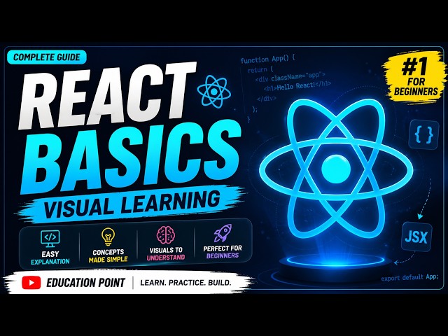 React JS for Beginners 🚀 | Learn React from Zero | Components, JSX, Props, State & More