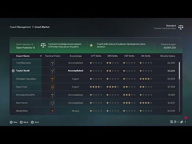 FC 26: How to Hire a Coach in Manager Career Mode