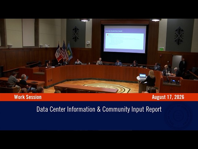 Data Center Information & Community Input Report | August 17, 2026