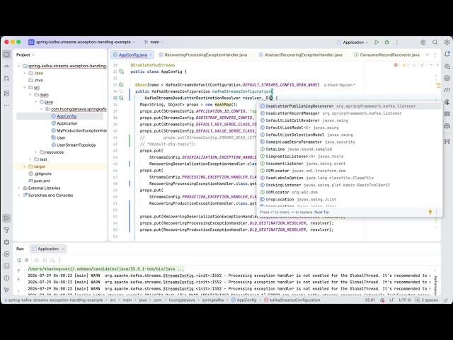 Exception Handling with Dead Letter Queues (DLQ) in Spring Kafka & Kafka Streams