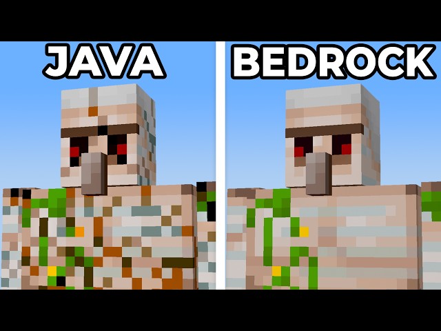 52 Differences between Minecraft Java vs Bedrock