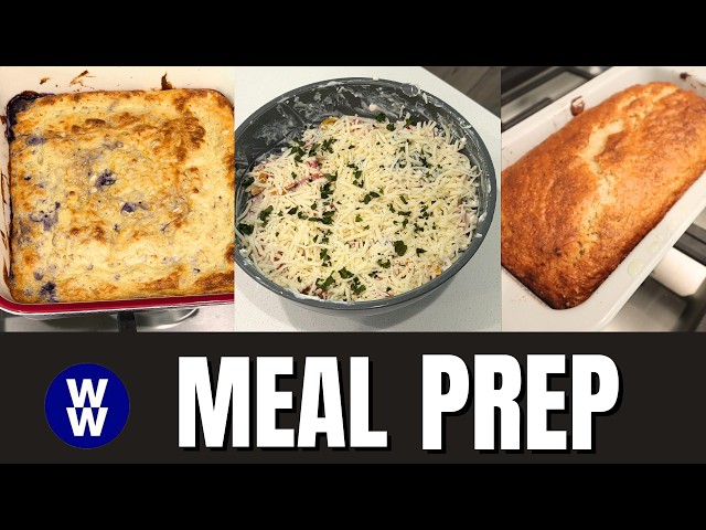 HIGH PROTEIN WW MEAL PREP - BLUEBERRY COTTAGE CHEESE BAKE - CINNAMON SUGAR DONUT BREAD & PIZZA BOWLS