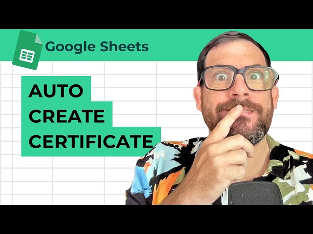 Automatic Certificate Creation in Google Sheets