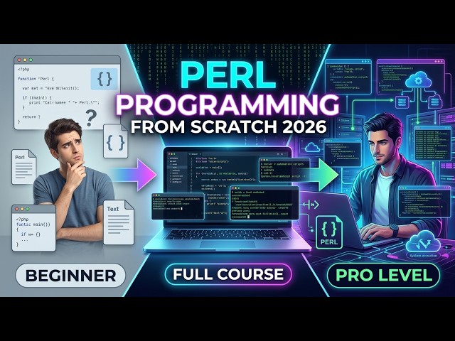 Learn Perl Programming from Scratch 2026 | Full Course for Beginners | Perl Coding Tutorial