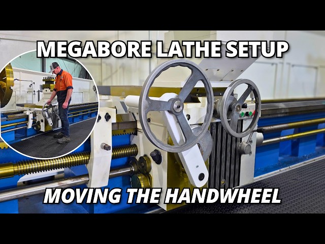 We Relocated the Handwheel on Our MONSTER Lathe | Megabore Lathe Setup