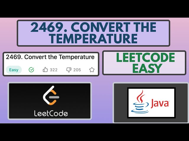 Leetcode | 2469. Convert the Temperature | Easy | Java Solution