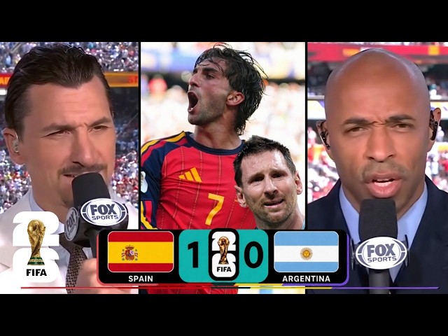 Spain Silences MESSI in the World Cup Final! | Spain 1-0 Argentina | Zlatan & Thierry Henry REACT