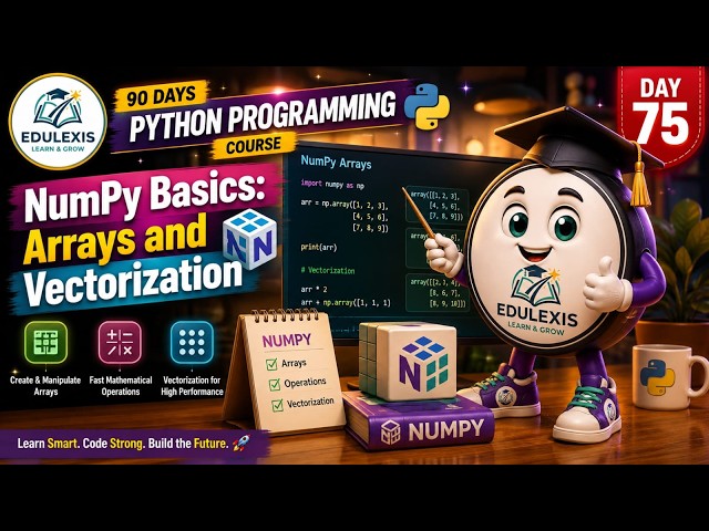 Day 75: NumPy Basics — Arrays & Vectorization 🐍🚀 | Edulexis