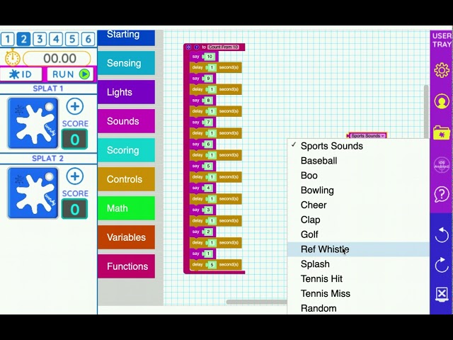 Online Coding Games for Kids: Activity 1, Part 1 - Simple Countdown with "Say"