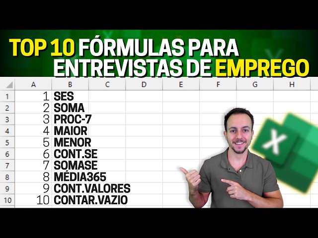 As 10 Fórmulas de Excel mais Importantes em Entrevista de Emprego | Planilha Grátis