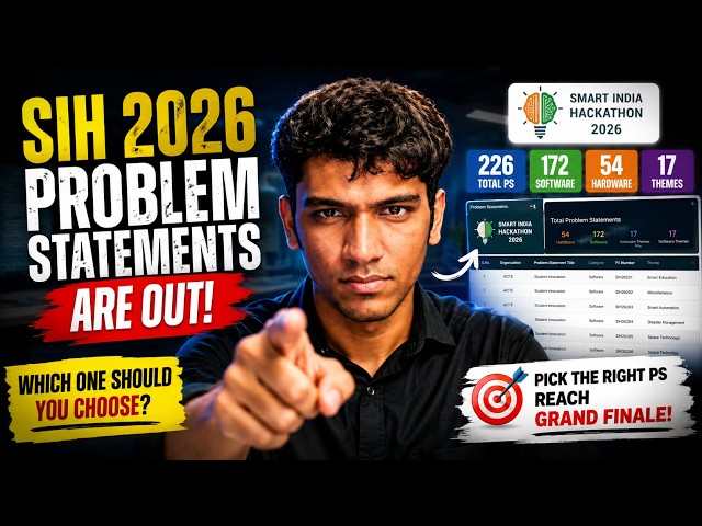 SIH 2026 Problem Statements Are OUT! How to Choose the Best One| Complete Analysis from SIH Finalist