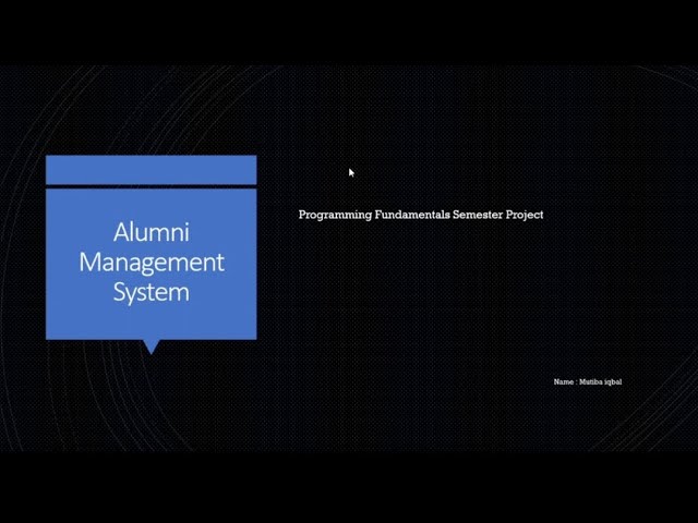 Python Beginners projects|Python OOP & File Handling Project | Alumni Management System Tutorial