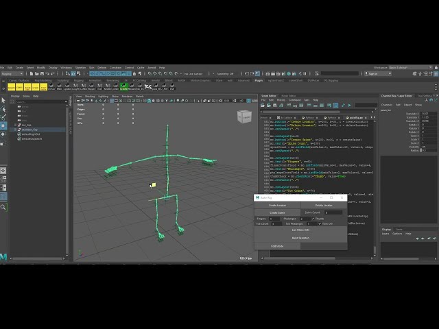 Maya Auto Skeleton Builder (Python)