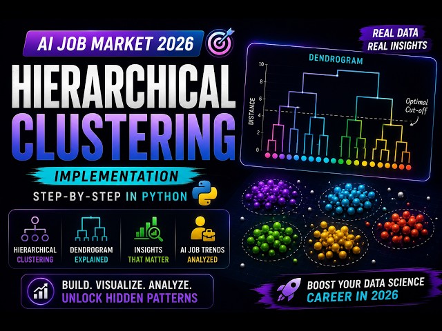 Hierarchical Clustering in Python | Complete AI Job Market 2026 Project | End-to-End Implementation