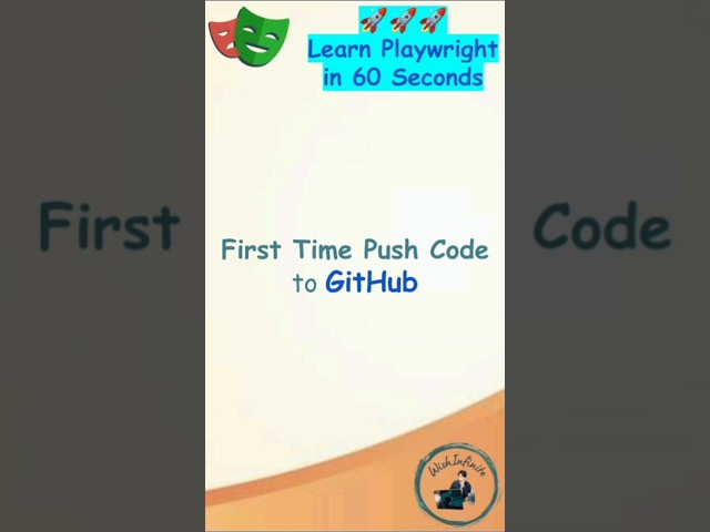 Playwright Tutorial | First Time Push Code to Github #playwright
