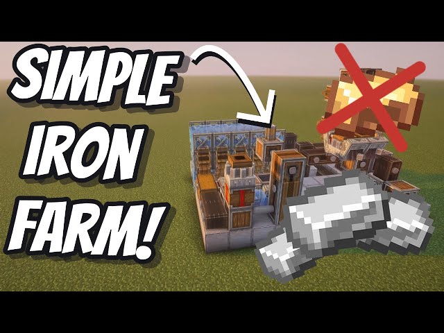 Simple Brassless Beginner Iron Farm | Minecraft Create Mod Tutorial