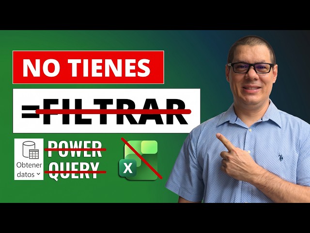 No Tienes FILTRAR ni POWER QUERY. Usa esto en su Lugar para CRUZAR DATOS