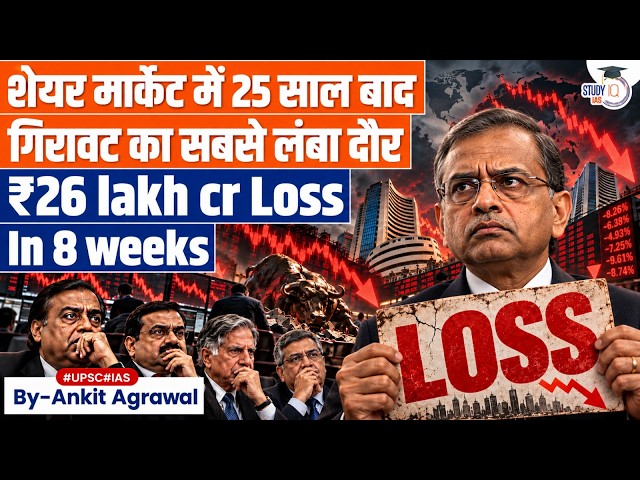 Nifty's longest losing streak in 25 years, Bear market fears | Ankit Agrawal Study IQ