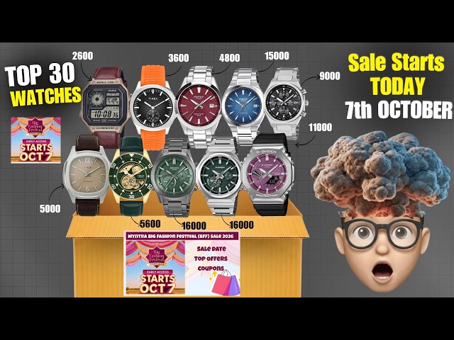 🔥THE BIGGEST WATCH LOOT OF THE YEAR!😱Top 30 Casio & Timex (Upto 70% OFF) Dropping TONIGHT on Myntra!