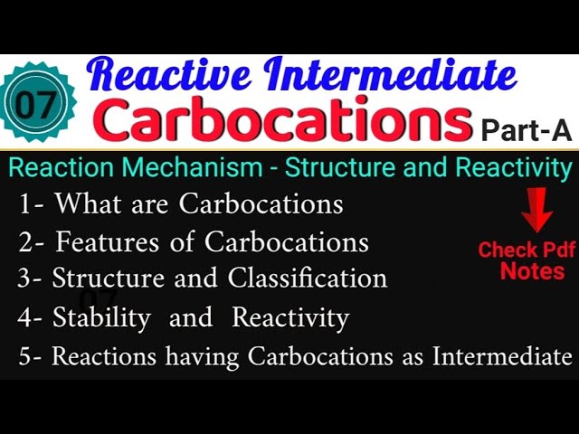 Carbocations - Reaction Intermediate ||Organic Chemistry|| #Notes •MSc 1sem• @itschemistrytime