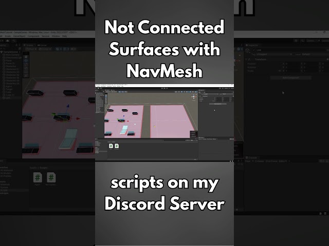 How To Handle Not Connected Surfaces With NavMesh In Unity