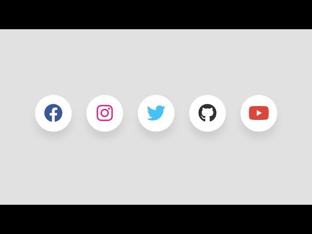 Social Media Icons Hover Effect using HTML _ CSS   Icons