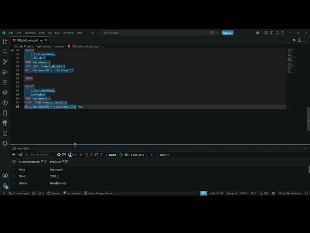 📘 SQL Interview Lab – Episode 9 | FULL OUTER JOIN Explained | SQL Interview Questions
