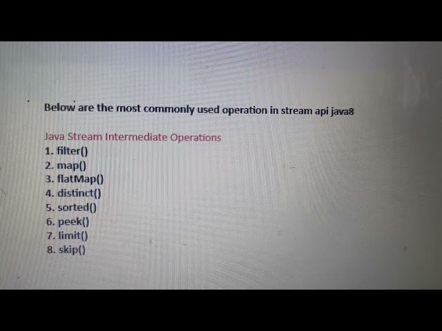 stream api intermediate operation#shorts #java8 #java