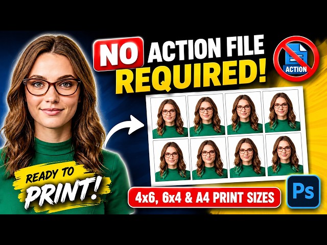 How to Create Passport Size Photo in Photoshop | Photoshop Tutorial