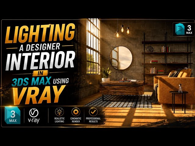 How to Light a Modern Designer Interior in V-Ray | 3ds Max Tutorial