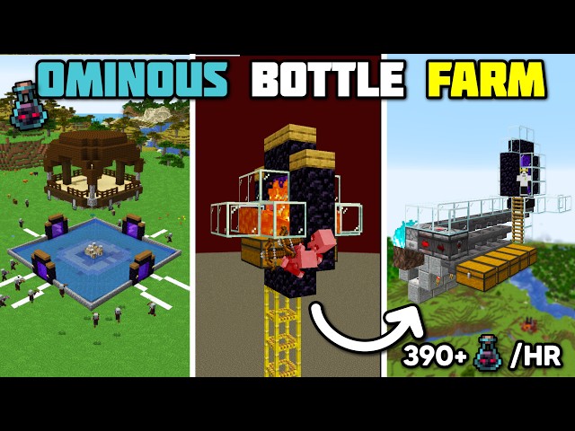 Minecraft Ominous Bottle Farm - Easy 400+ Per hour