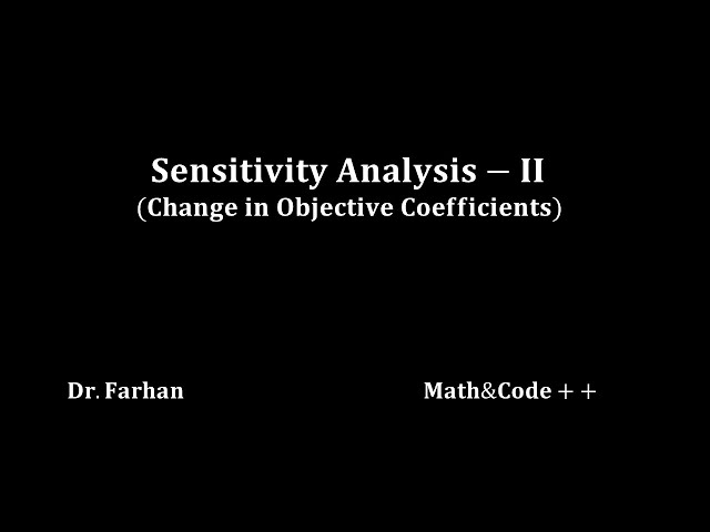 Sensitivity Analysis-II|UMA035|Optimization Techniques