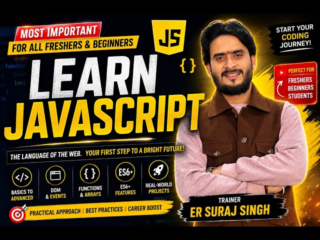 JavaScript Full Course for Beginners | Complete JavaScript Tutorial in Hindi | Freshers to Advanced
